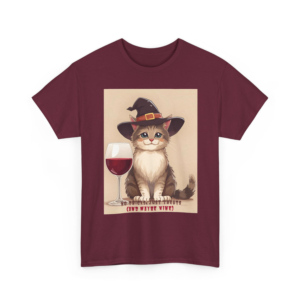 Cat Lover Halloween Tee - Funny Cat T-Shirt, Unisex Cotton Tee, Wine Lover Gift, Spooky Apparel, Halloween Shirts, Casual Wear, Pet [...]