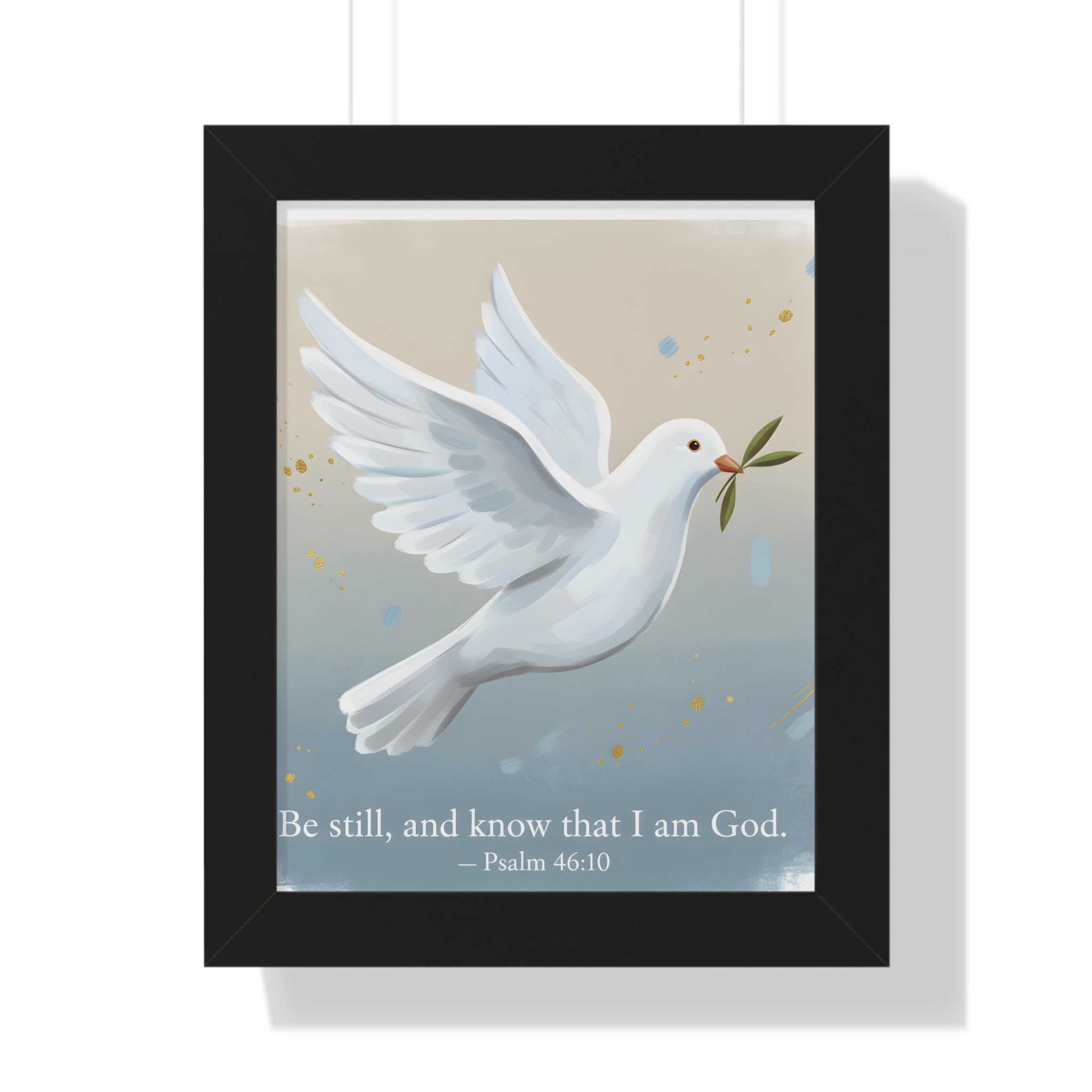 Framed Inspirational Poster: Be Still and Know, Home Decor, Wall Art, Gift for Friends, Spiritual Decoration, Faith-Based Art