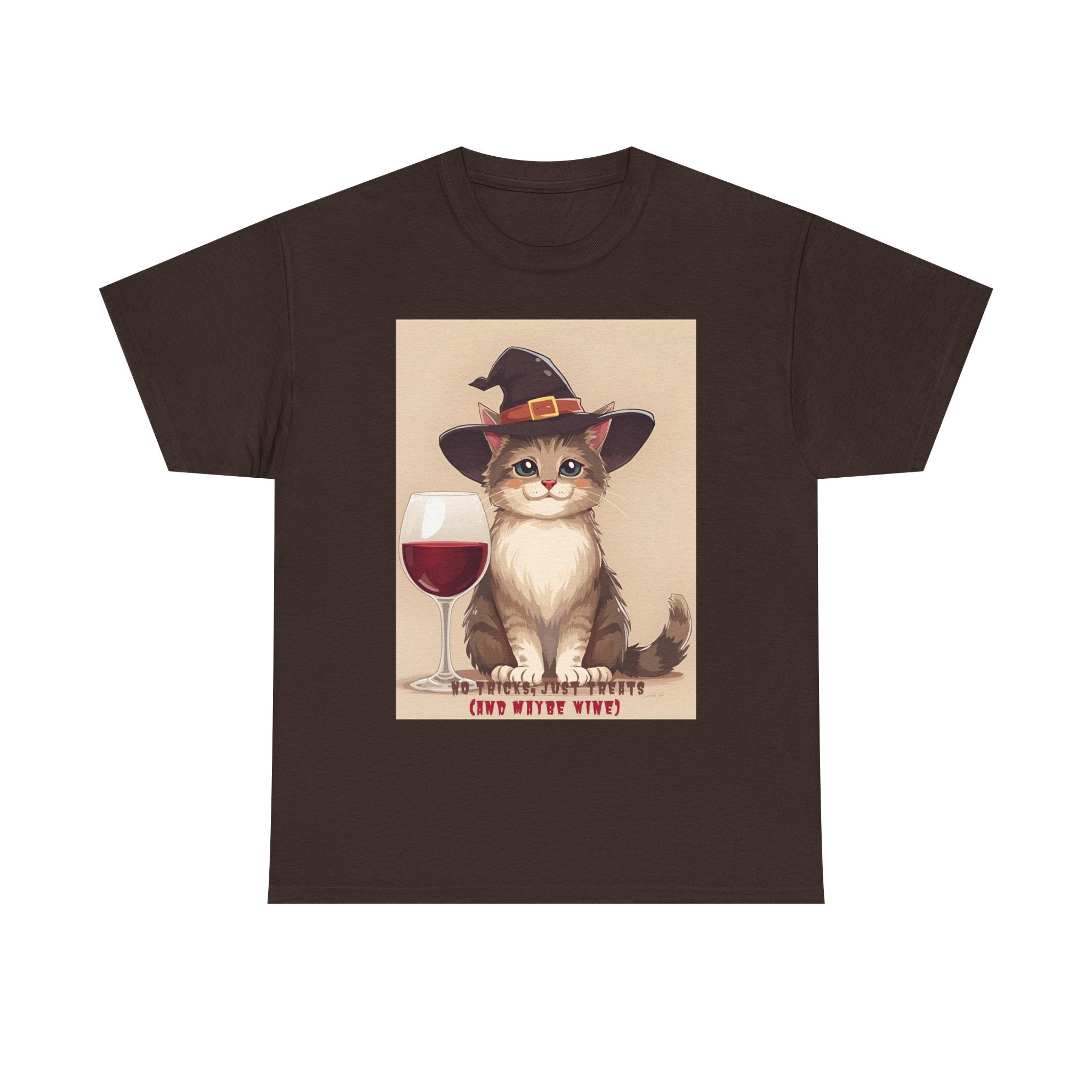 Cat Lover Halloween Tee - Funny Cat T-Shirt, Unisex Cotton Tee, Wine Lover Gift, Spooky Apparel, Halloween Shirts, Casual Wear, Pet [...]