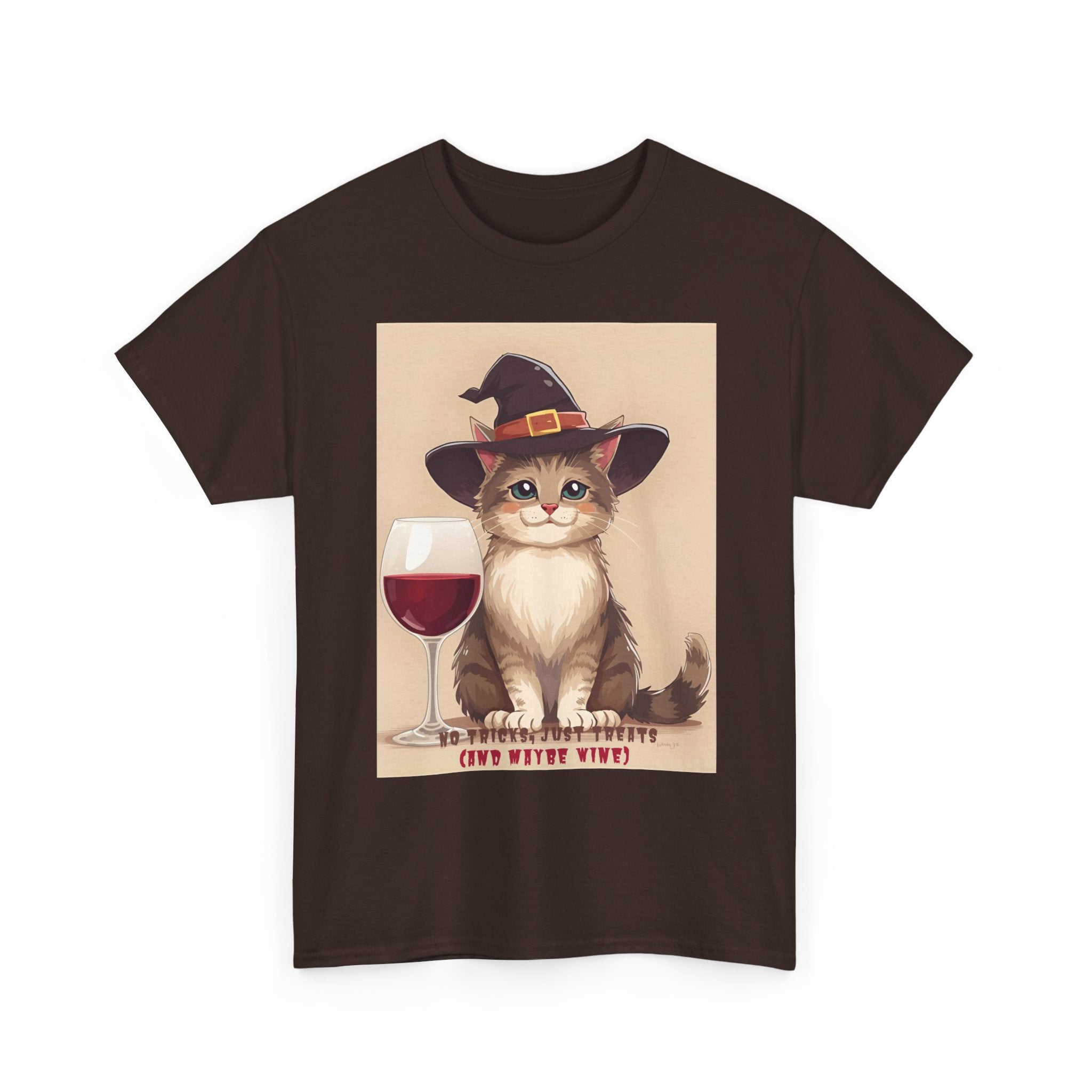 Cat Lover Halloween Tee - Funny Cat T-Shirt, Unisex Cotton Tee, Wine Lover Gift, Spooky Apparel, Halloween Shirts, Casual Wear, Pet [...]