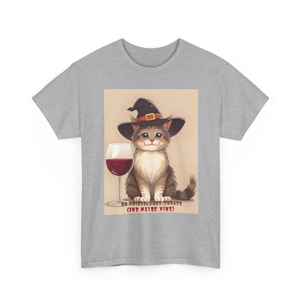 Cat Lover Halloween Tee - Funny Cat T-Shirt, Unisex Cotton Tee, Wine Lover Gift, Spooky Apparel, Halloween Shirts, Casual Wear, Pet [...]
