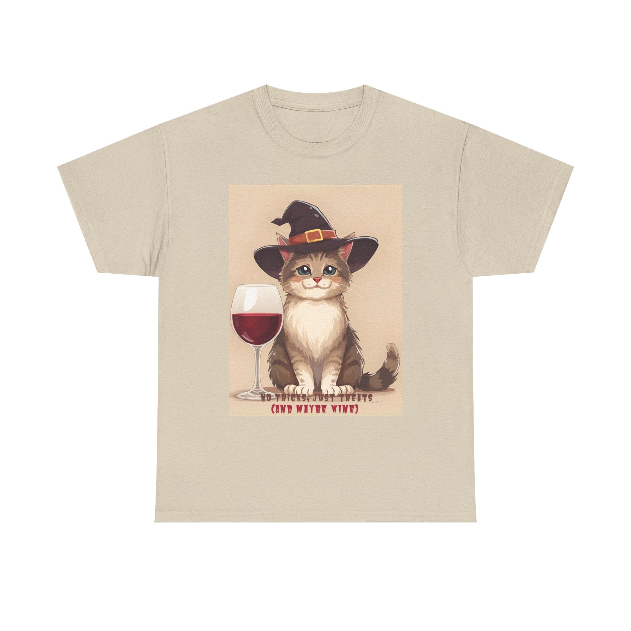 Cat Lover Halloween Tee - Funny Cat T-Shirt, Unisex Cotton Tee, Wine Lover Gift, Spooky Apparel, Halloween Shirts, Casual Wear, Pet [...]