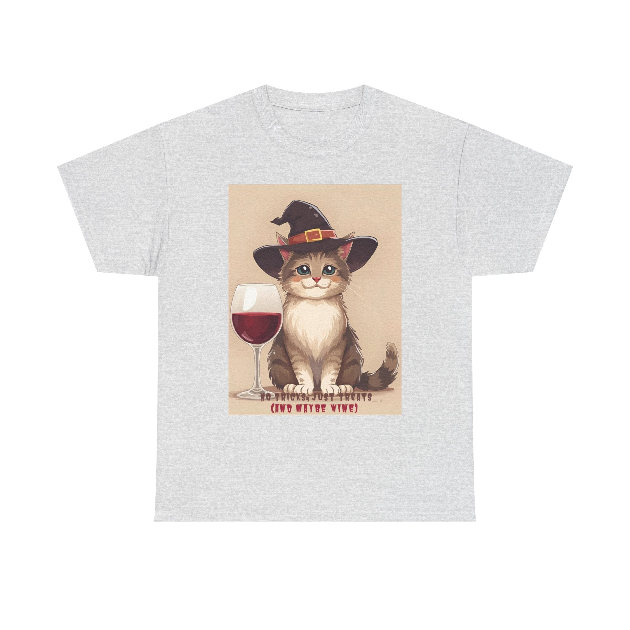 Cat Lover Halloween Tee - Funny Cat T-Shirt, Unisex Cotton Tee, Wine Lover Gift, Spooky Apparel, Halloween Shirts, Casual Wear, Pet [...]