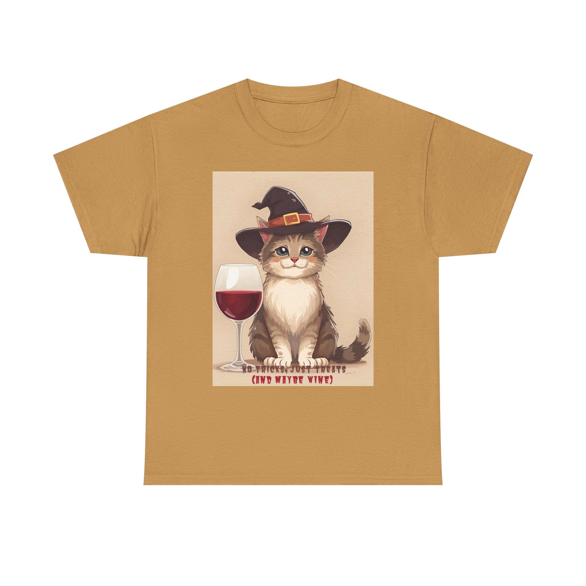 Cat Lover Halloween Tee - Funny Cat T-Shirt, Unisex Cotton Tee, Wine Lover Gift, Spooky Apparel, Halloween Shirts, Casual Wear, Pet [...]