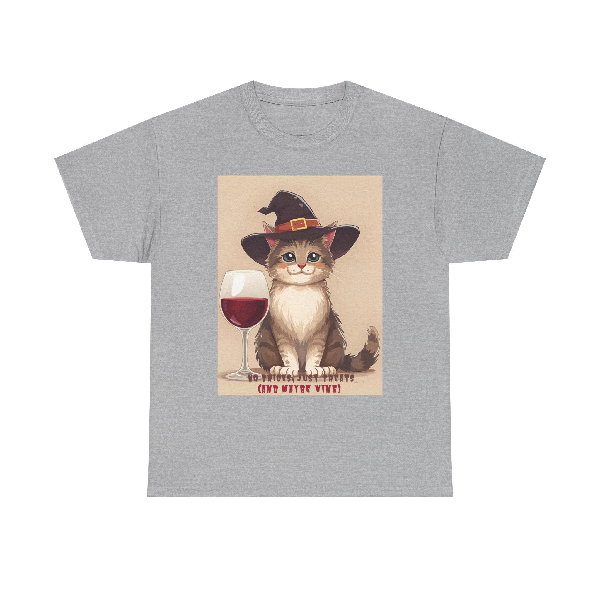 Cat Lover Halloween Tee - Funny Cat T-Shirt, Unisex Cotton Tee, Wine Lover Gift, Spooky Apparel, Halloween Shirts, Casual Wear, Pet [...]