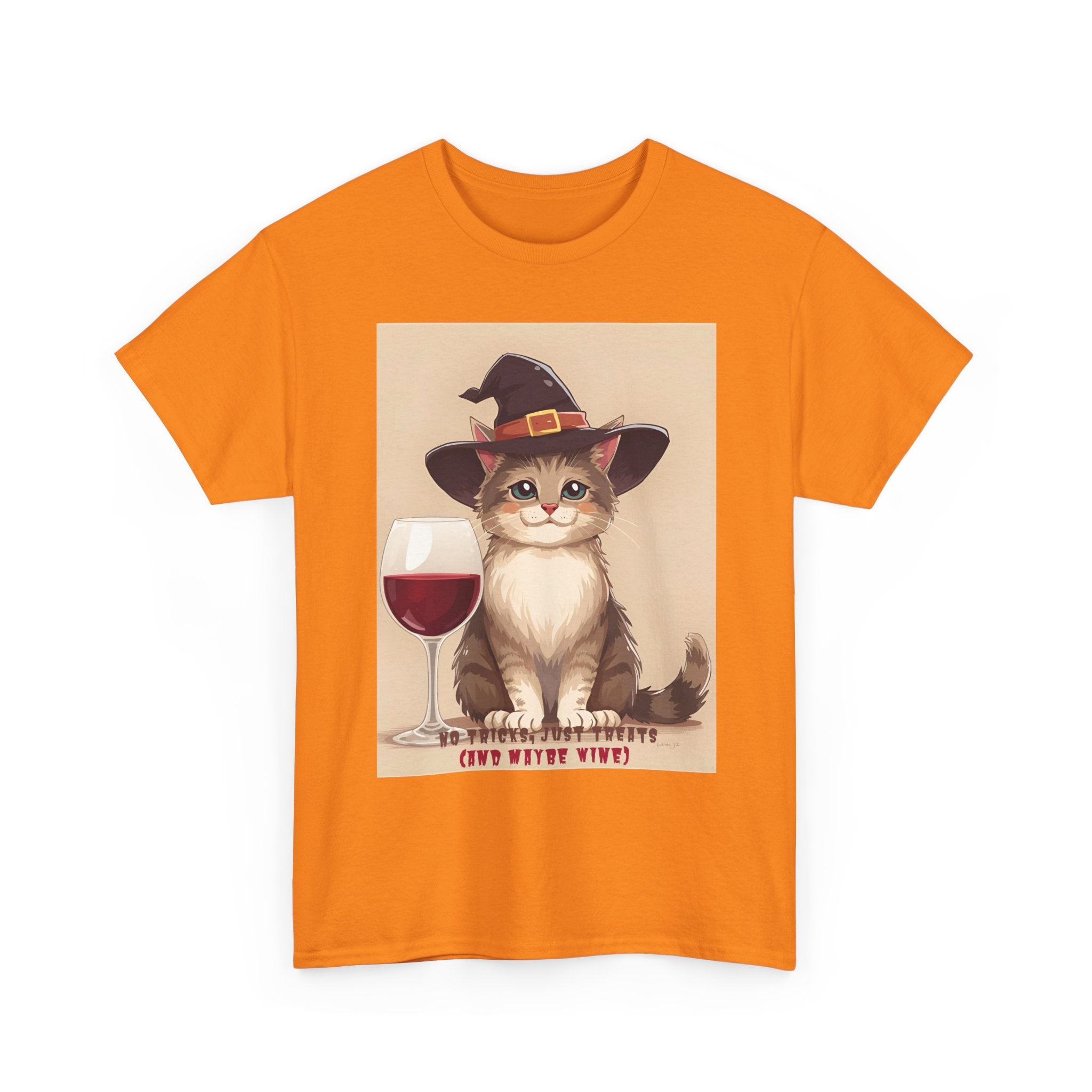 Cat Lover Halloween Tee - Funny Cat T-Shirt, Unisex Cotton Tee, Wine Lover Gift, Spooky Apparel, Halloween Shirts, Casual Wear, Pet [...]