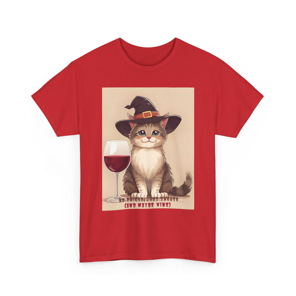 Cat Lover Halloween Tee - Funny Cat T-Shirt, Unisex Cotton Tee, Wine Lover Gift, Spooky Apparel, Halloween Shirts, Casual Wear, Pet [...]