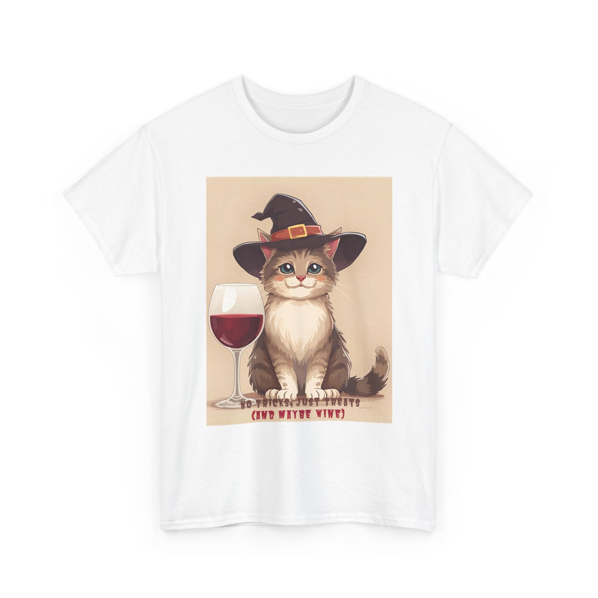Cat Lover Halloween Tee - Funny Cat T-Shirt, Unisex Cotton Tee, Wine Lover Gift, Spooky Apparel, Halloween Shirts, Casual Wear, Pet [...]