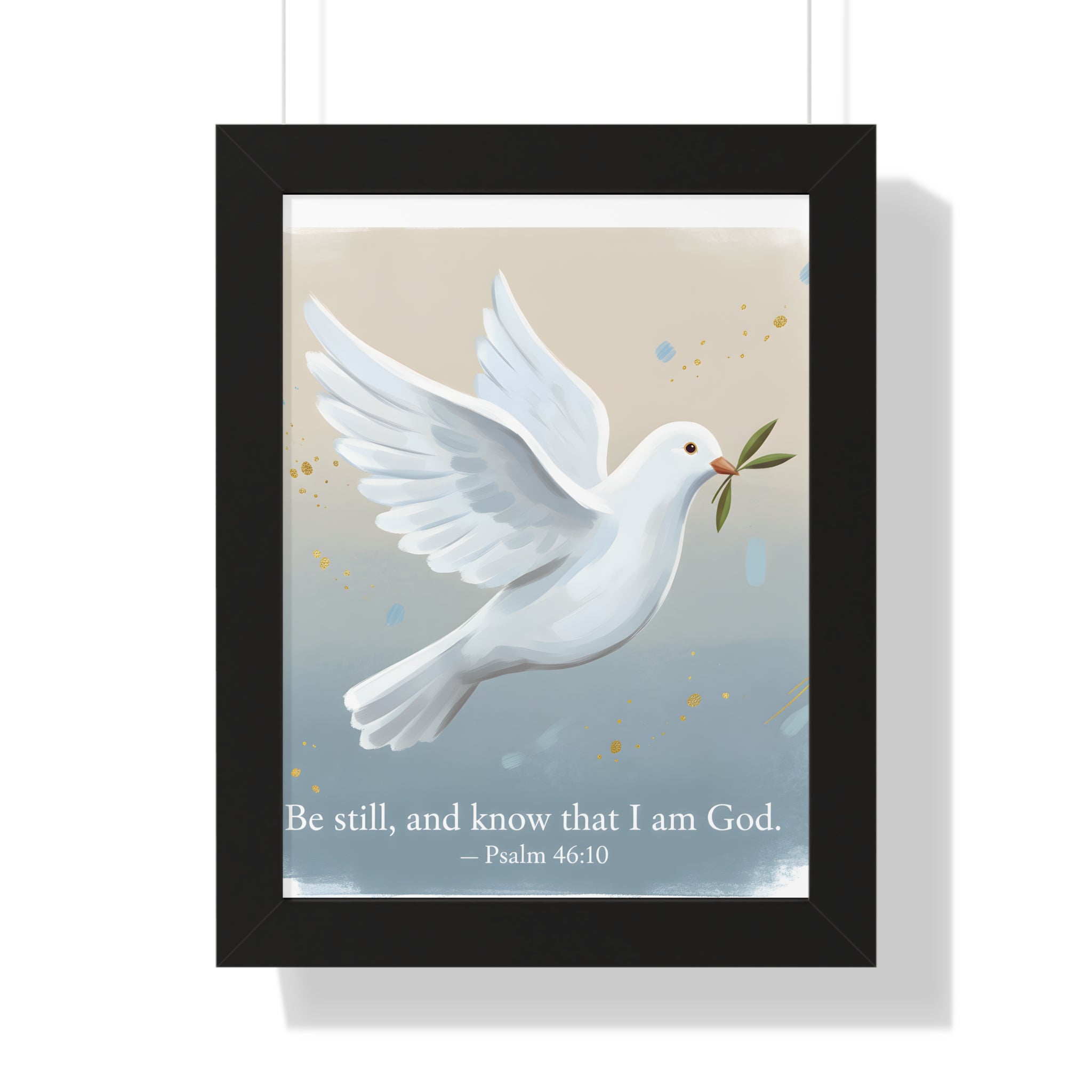 Framed Inspirational Poster: Be Still and Know, Home Decor, Wall Art, Gift for Friends, Spiritual Decoration, Faith-Based Art