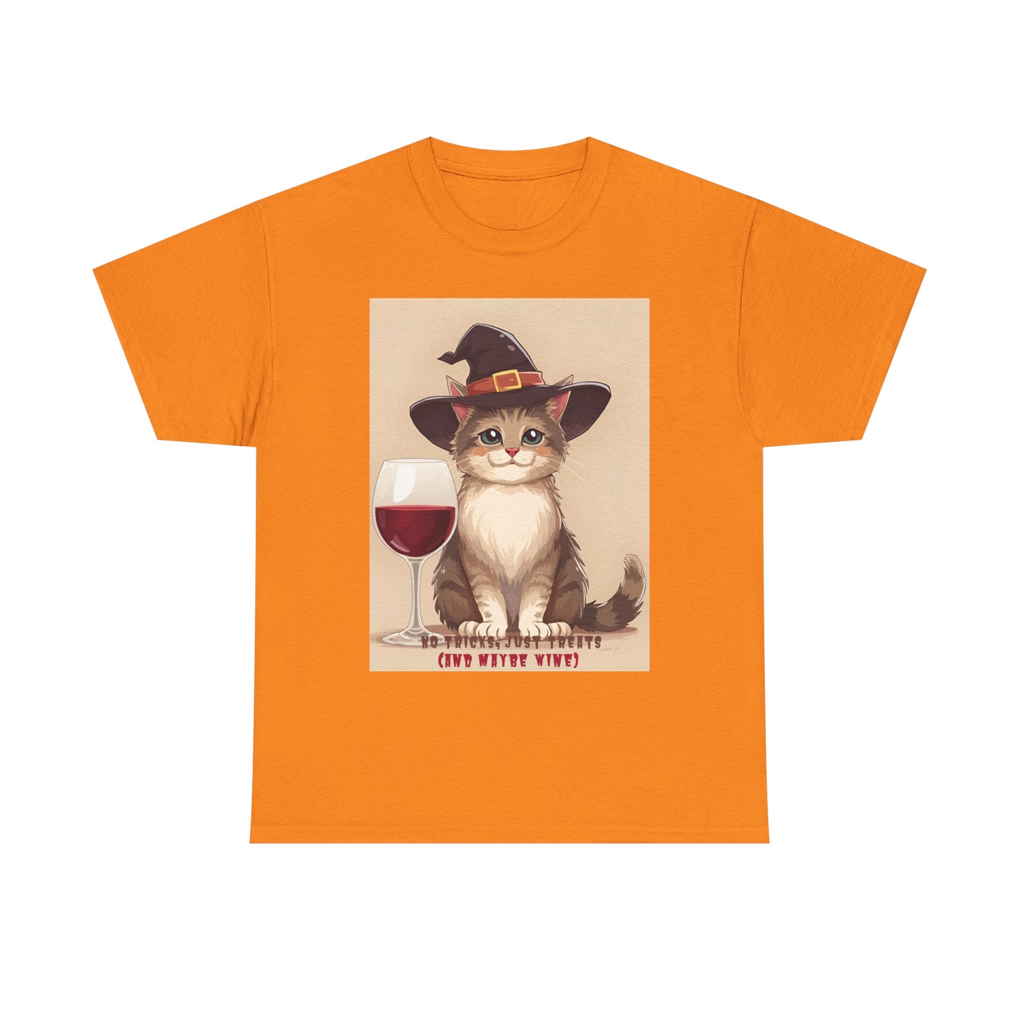 Cat Lover Halloween Tee - Funny Cat T-Shirt, Unisex Cotton Tee, Wine Lover Gift, Spooky Apparel, Halloween Shirts, Casual Wear, Pet [...]