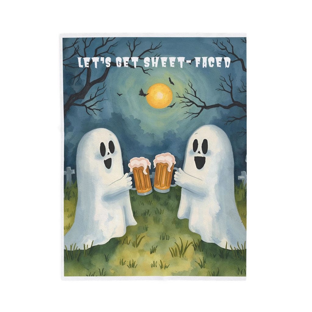 Cozy Halloween Ghost Blanket | Soft Velveteen Throw | Perfect Gift for Spooky Season, Halloween Decor, Cozy Nights, Fun Party