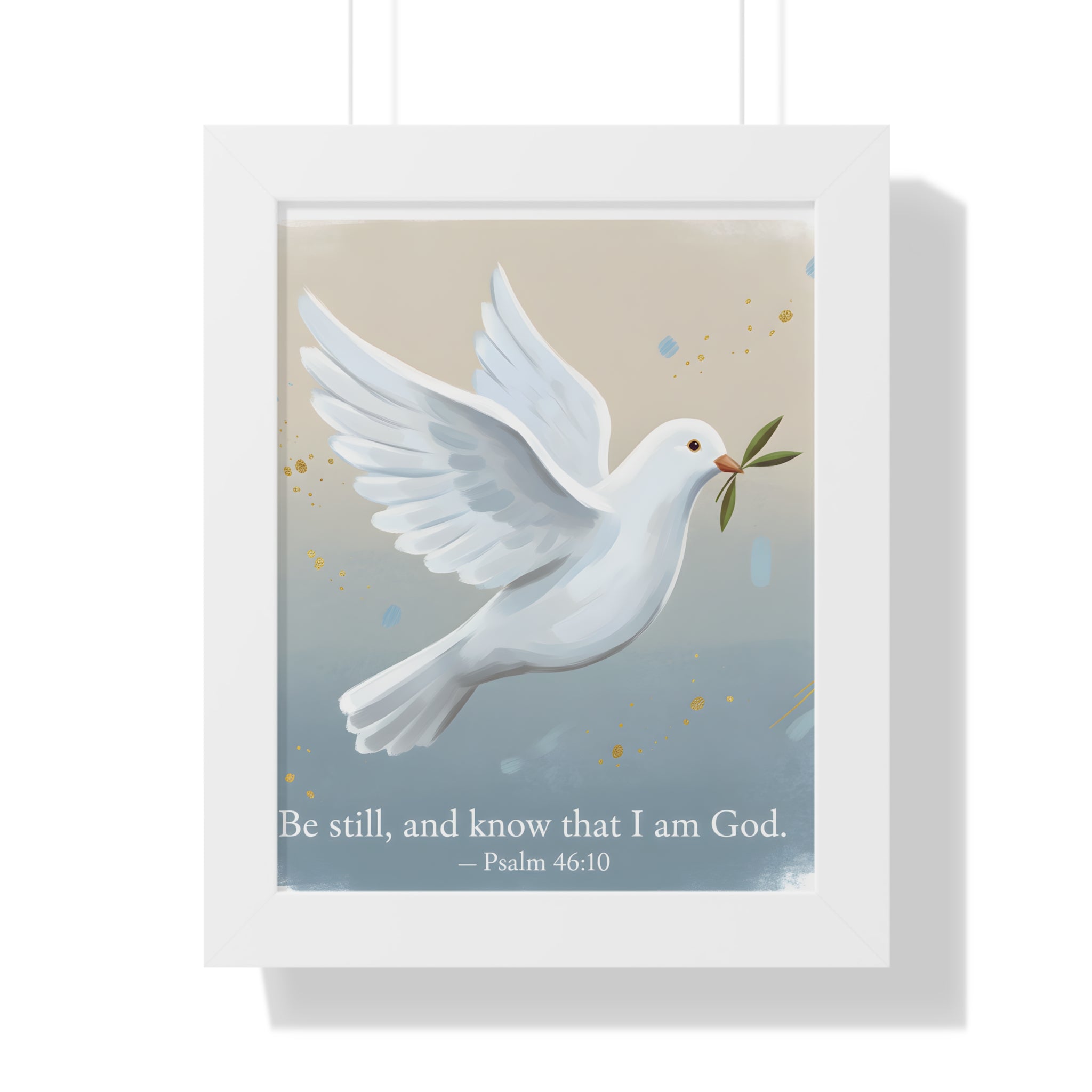 Framed Inspirational Poster: Be Still and Know, Home Decor, Wall Art, Gift for Friends, Spiritual Decoration, Faith-Based Art