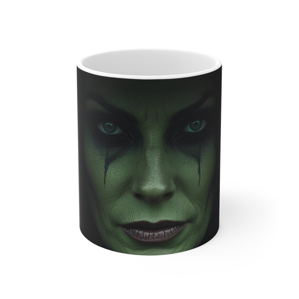 Gothic Witch Mug, Spooky Coffee Cup, Halloween Decor, Dark Fantasy Gift, Unique Ceramic Mug