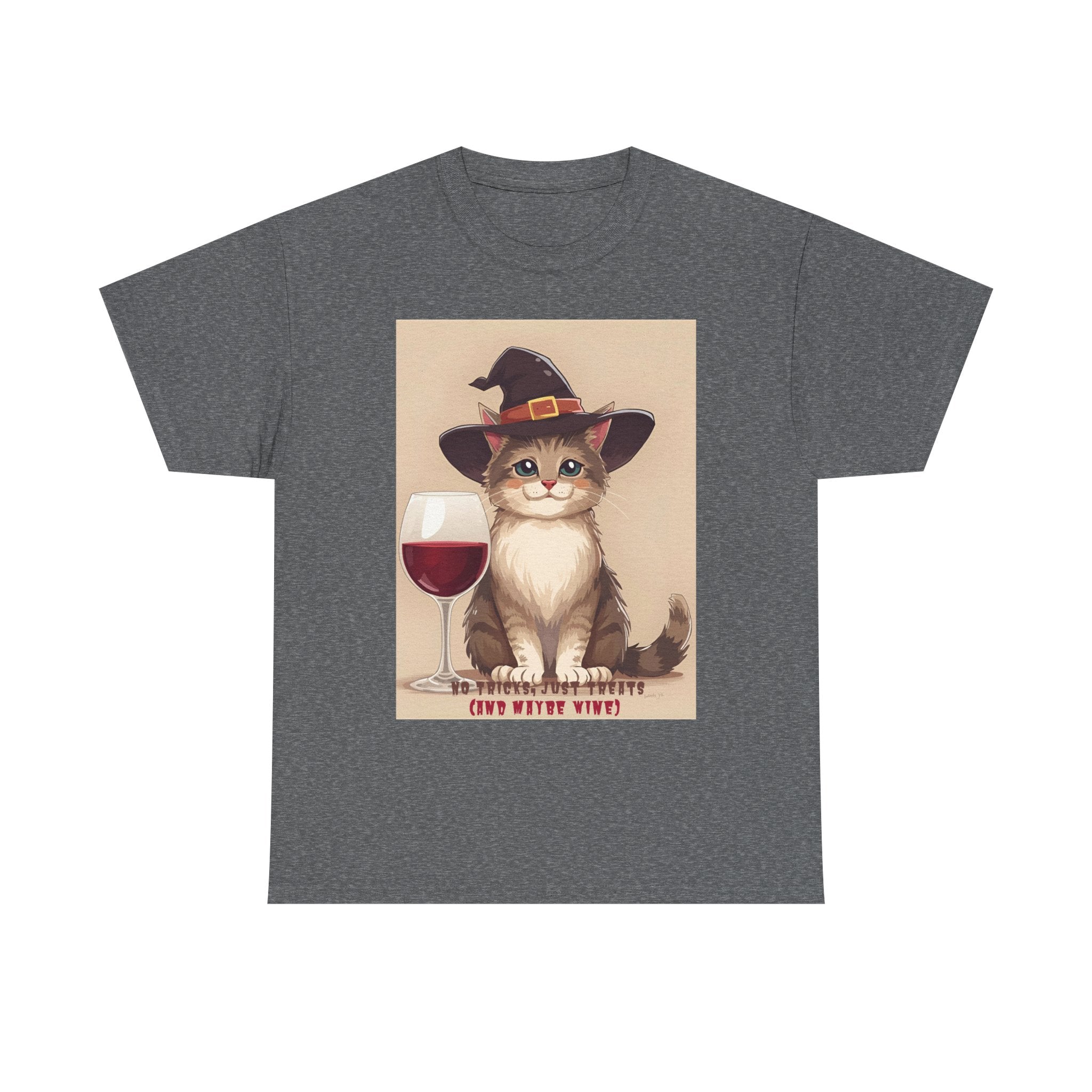 Cat Lover Halloween Tee - Funny Cat T-Shirt, Unisex Cotton Tee, Wine Lover Gift, Spooky Apparel, Halloween Shirts, Casual Wear, Pet [...]
