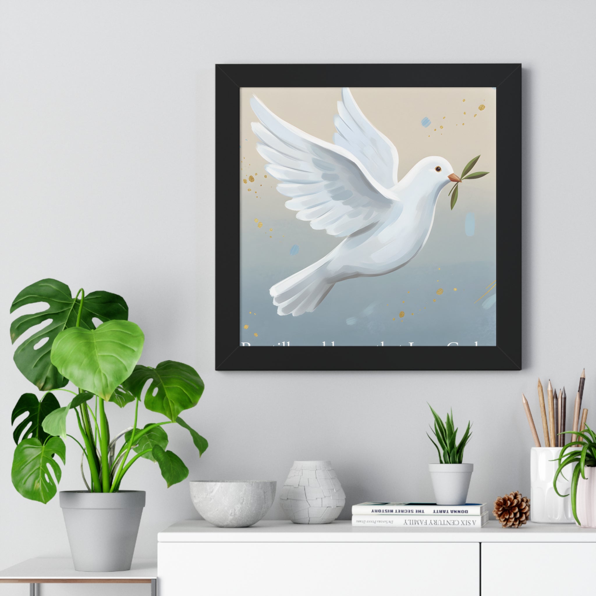 Framed Inspirational Poster: Be Still and Know, Home Decor, Wall Art, Gift for Friends, Spiritual Decoration, Faith-Based Art