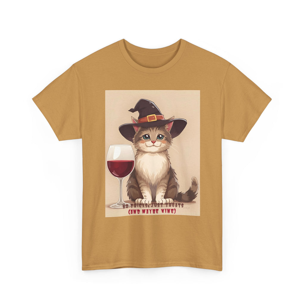 Cat Lover Halloween Tee - Funny Cat T-Shirt, Unisex Cotton Tee, Wine Lover Gift, Spooky Apparel, Halloween Shirts, Casual Wear, Pet [...]