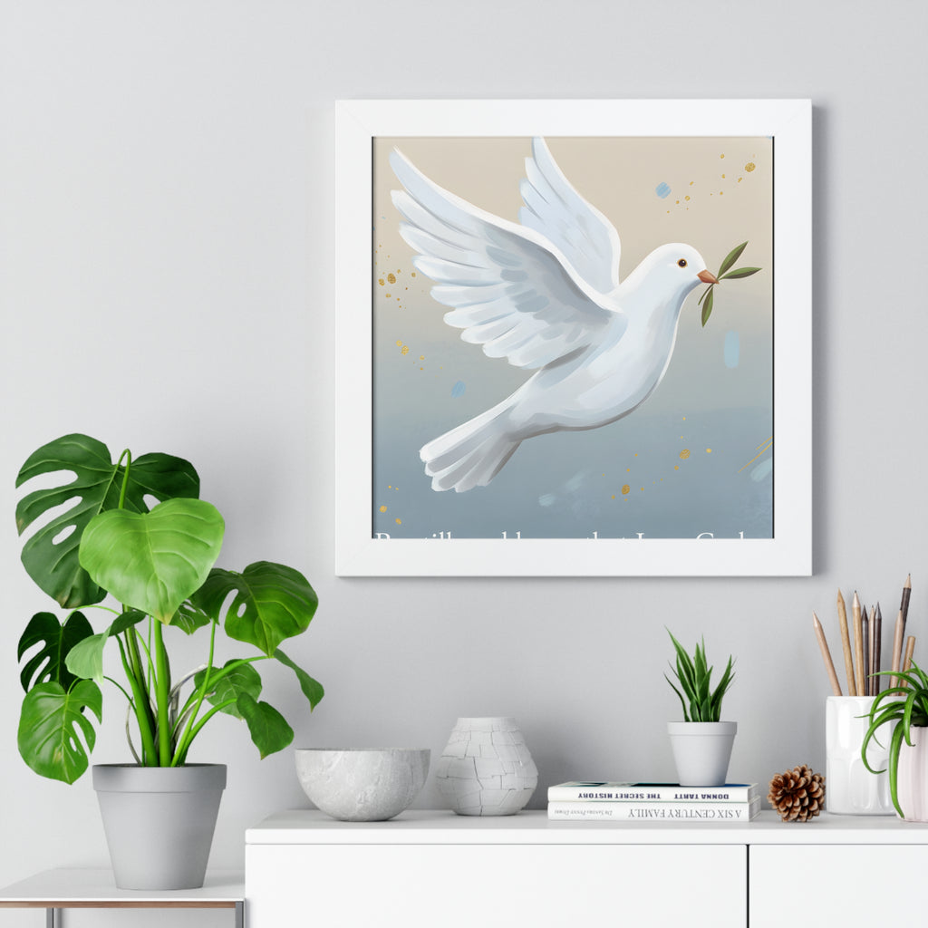 Framed Inspirational Poster: Be Still and Know, Home Decor, Wall Art, Gift for Friends, Spiritual Decoration, Faith-Based Art