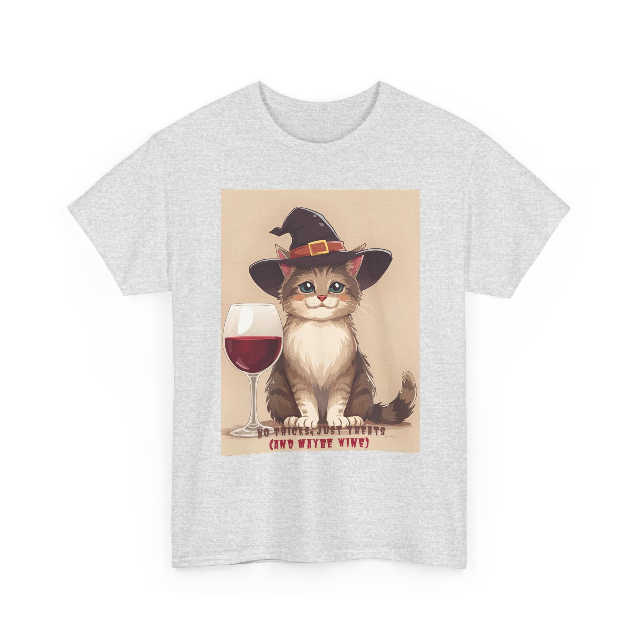 Cat Lover Halloween Tee - Funny Cat T-Shirt, Unisex Cotton Tee, Wine Lover Gift, Spooky Apparel, Halloween Shirts, Casual Wear, Pet [...]