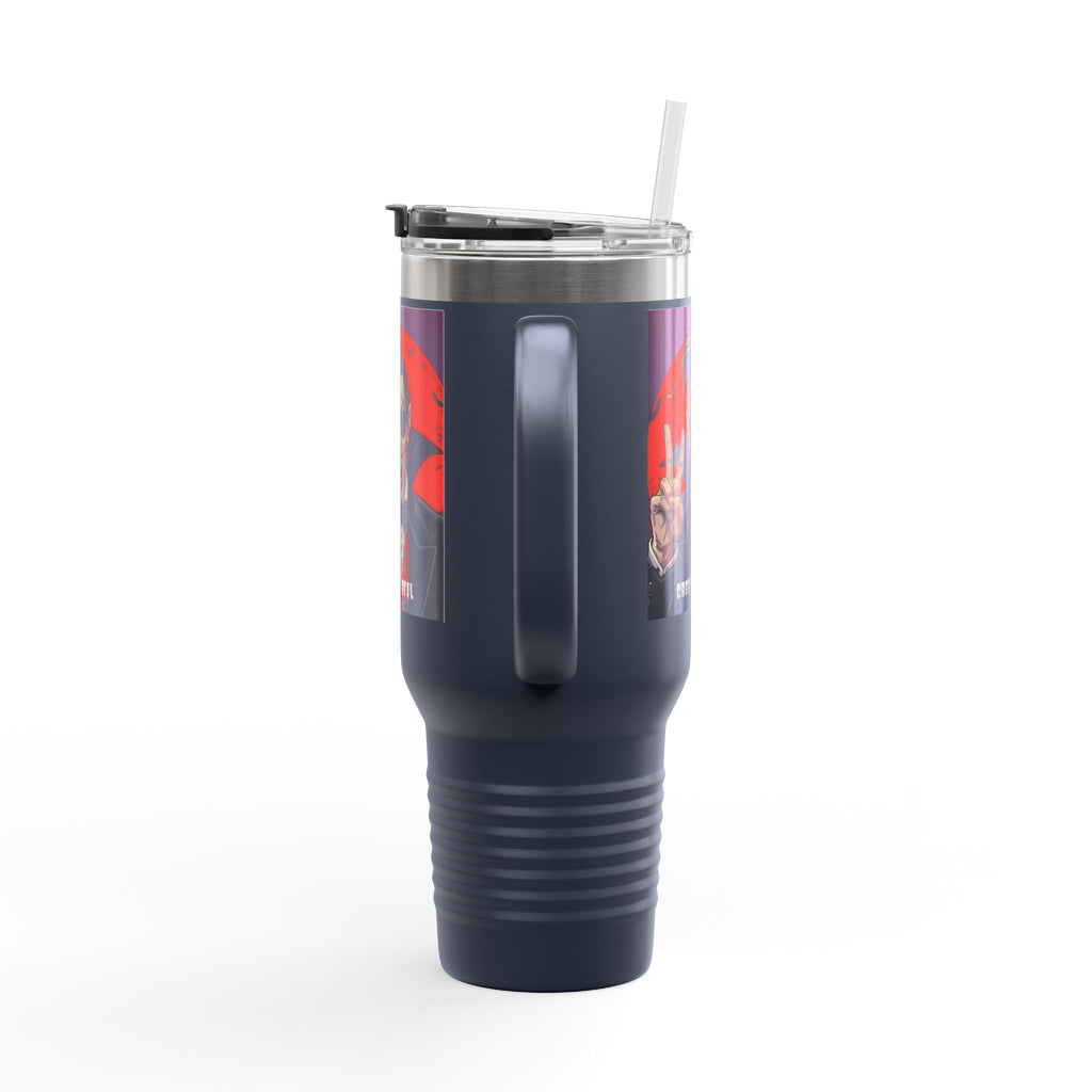 Vampire-Themed Insulated Travel Mug, 40oz - Spooky Coffee Cup, Halloween Gift, Horror Lover's Mug, Unique Drinkware, Fun Travel Tumbler