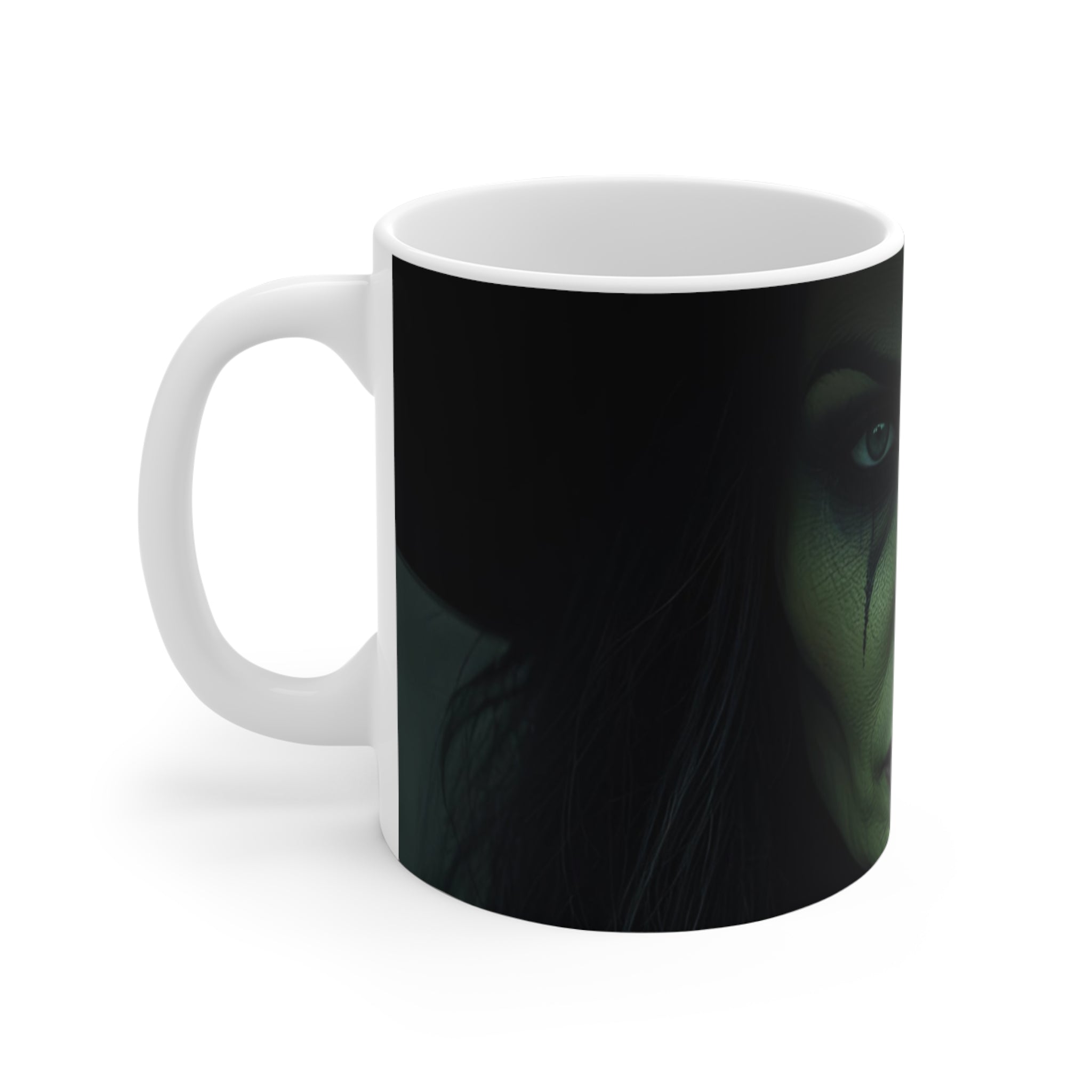Gothic Witch Mug, Spooky Coffee Cup, Halloween Decor, Dark Fantasy Gift, Unique Ceramic Mug