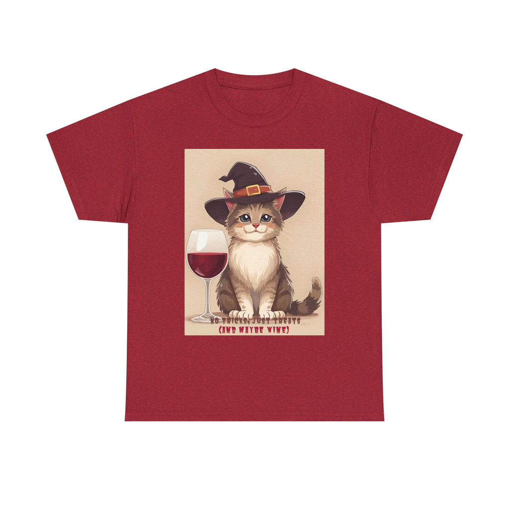 Cat Lover Halloween Tee - Funny Cat T-Shirt, Unisex Cotton Tee, Wine Lover Gift, Spooky Apparel, Halloween Shirts, Casual Wear, Pet [...]