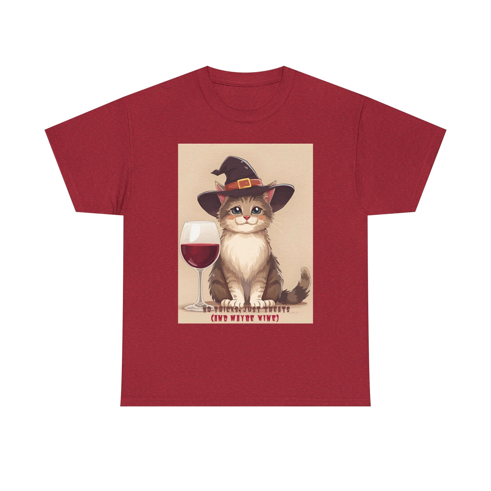Cat Lover Halloween Tee - Funny Cat T-Shirt, Unisex Cotton Tee, Wine Lover Gift, Spooky Apparel, Halloween Shirts, Casual Wear, Pet [...]