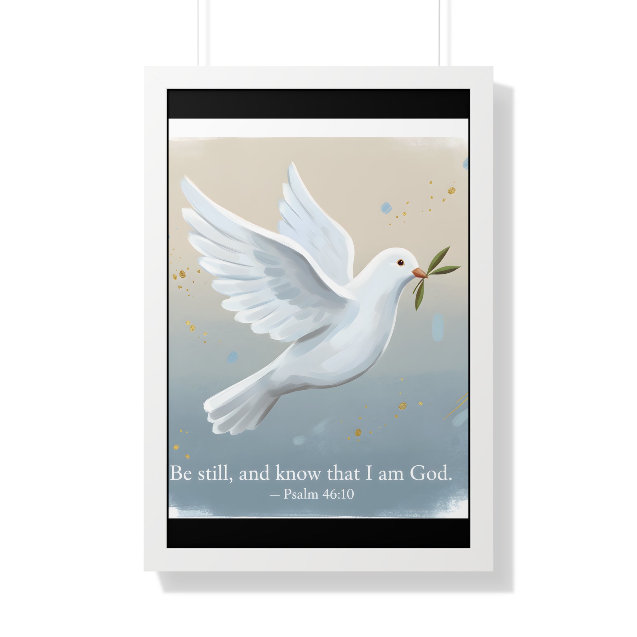 Framed Inspirational Poster: Be Still and Know, Home Decor, Wall Art, Gift for Friends, Spiritual Decoration, Faith-Based Art