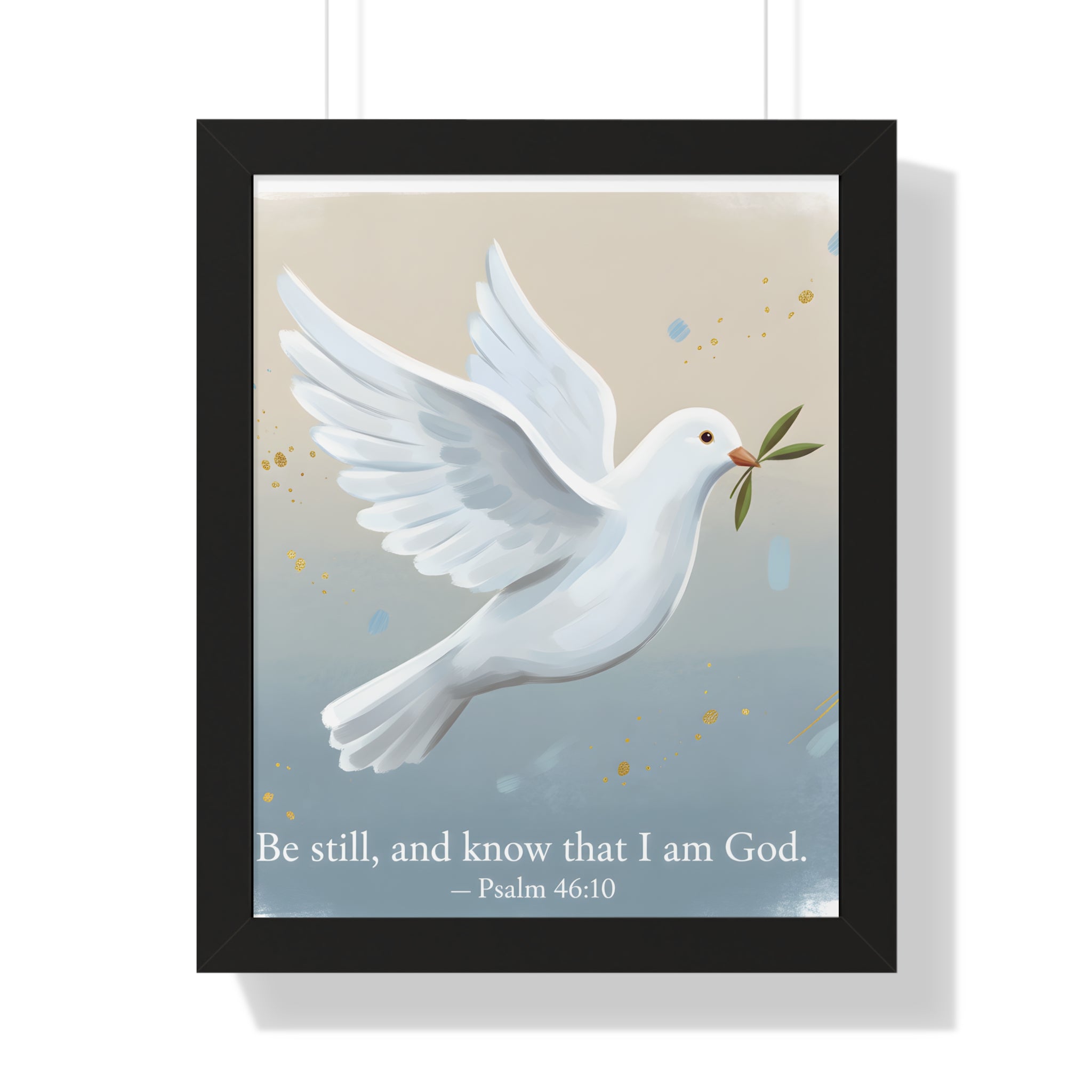 Framed Inspirational Poster: Be Still and Know, Home Decor, Wall Art, Gift for Friends, Spiritual Decoration, Faith-Based Art