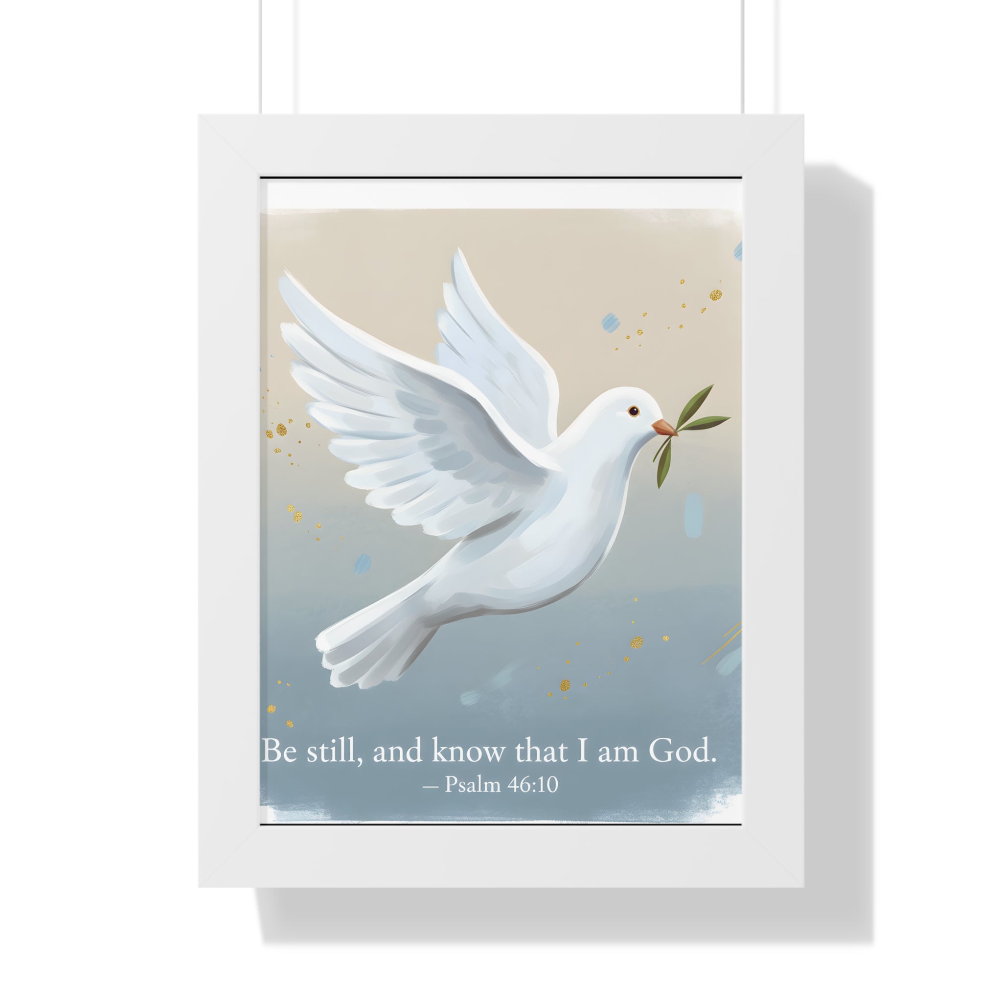 Framed Inspirational Poster: Be Still and Know, Home Decor, Wall Art, Gift for Friends, Spiritual Decoration, Faith-Based Art