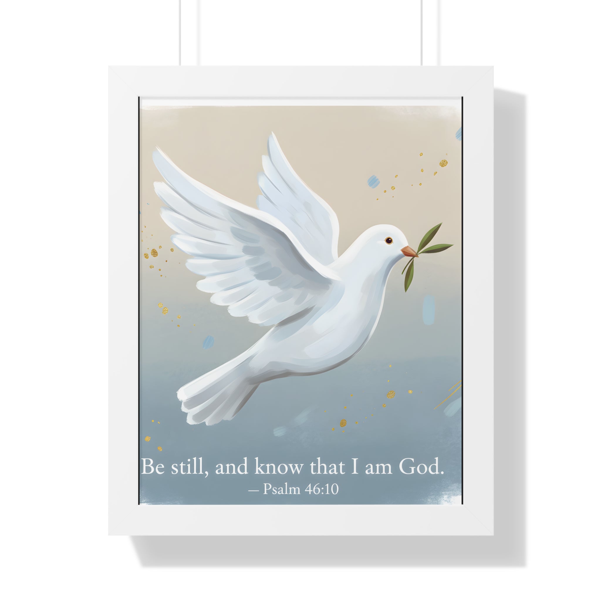 Framed Inspirational Poster: Be Still and Know, Home Decor, Wall Art, Gift for Friends, Spiritual Decoration, Faith-Based Art