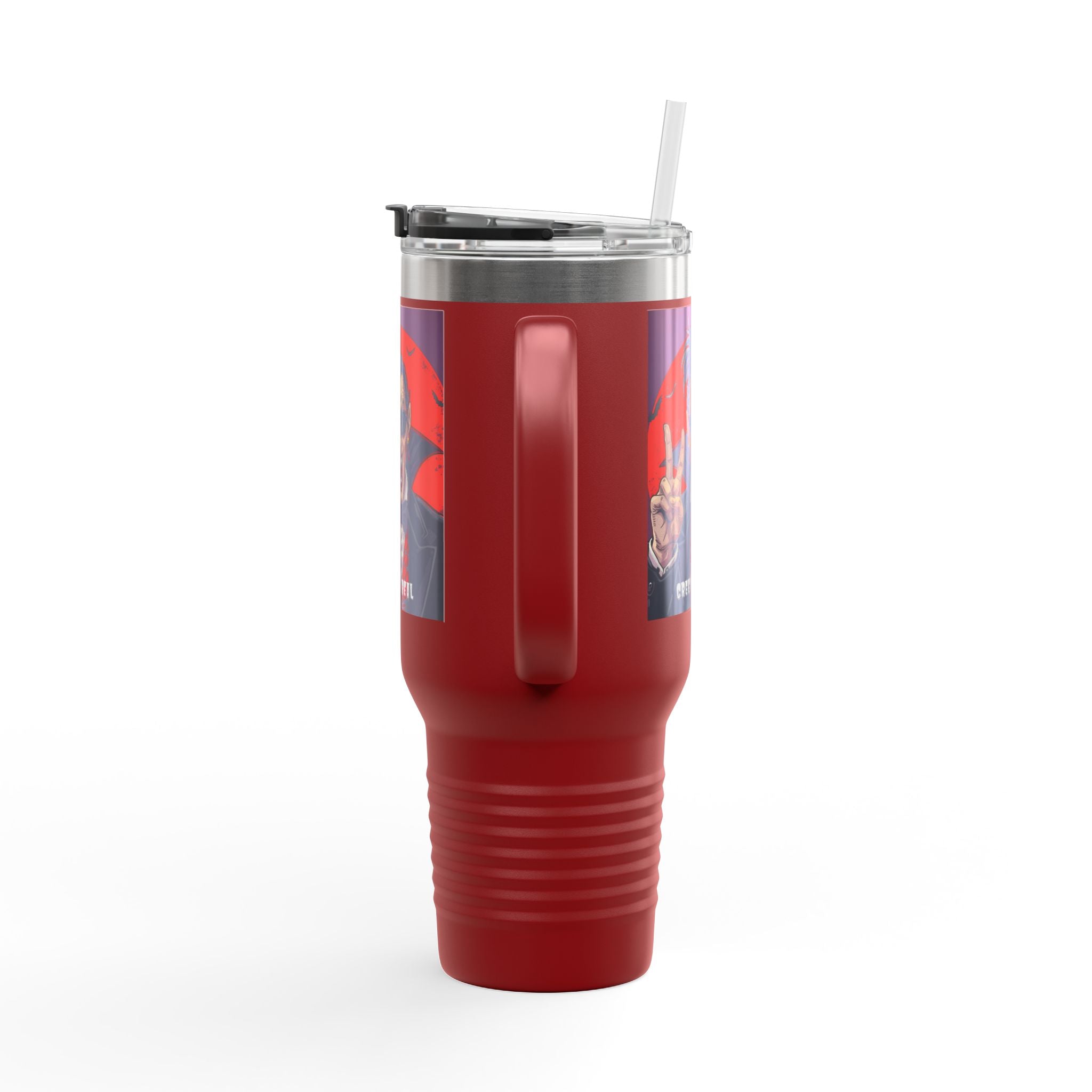 Vampire-Themed Insulated Travel Mug, 40oz - Spooky Coffee Cup, Halloween Gift, Horror Lover's Mug, Unique Drinkware, Fun Travel Tumbler