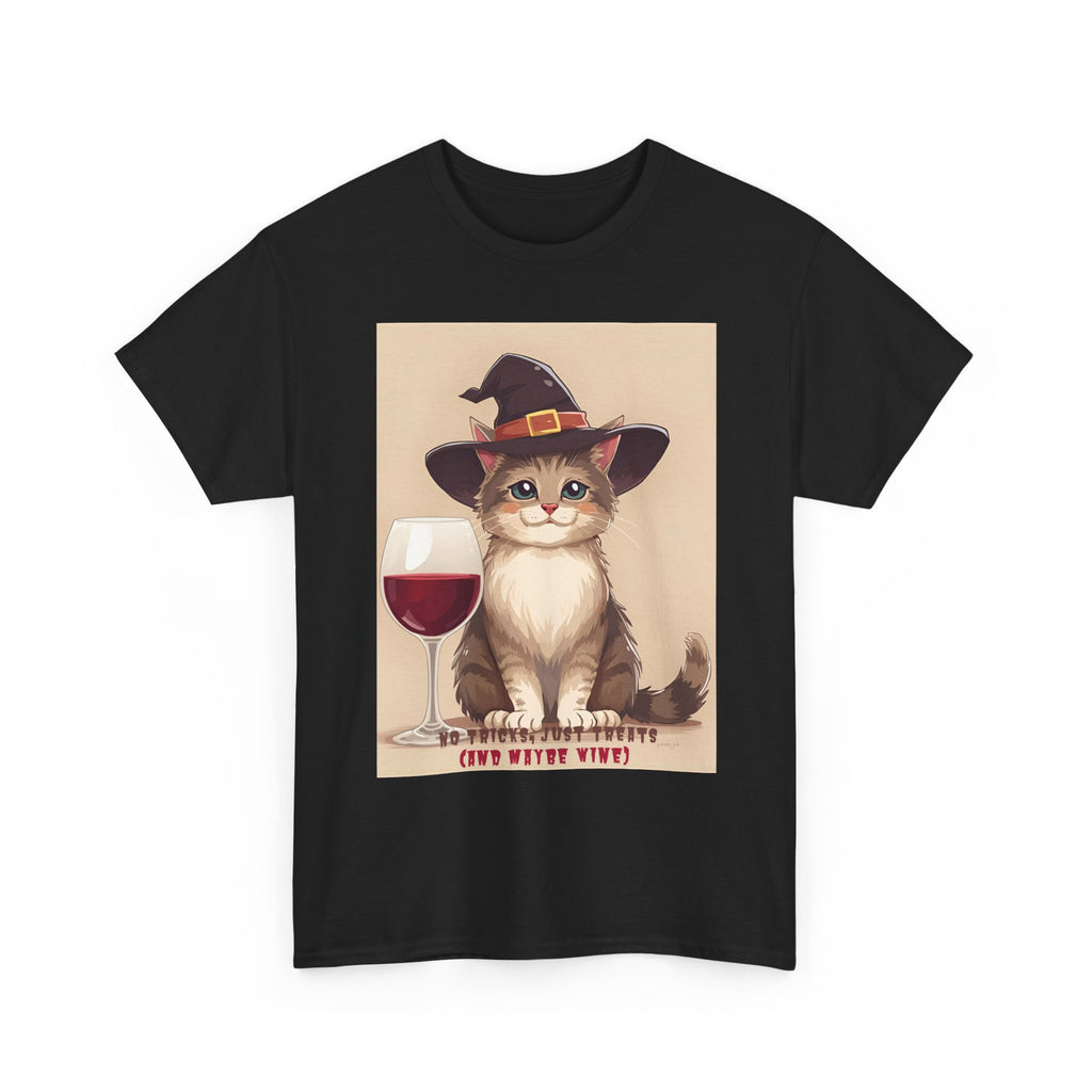 Cat Lover Halloween Tee - Funny Cat T-Shirt, Unisex Cotton Tee, Wine Lover Gift, Spooky Apparel, Halloween Shirts, Casual Wear, Pet [...]
